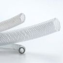 1" ID by 1- 5/16" OD clear Braided Hose sold per 1 foot increments