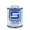 1/2 Pint Clear PVC Cement, PVC-02, Low VOC, Spears PVC Fittings