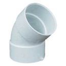 3 inch Styrene 45 Elbow. Socket by socket. White color.